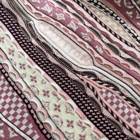 Louis Vuitton  Jacquard Zip-Up Pullover Coogi Style 3Dknit Men's 2XL Nwt - Picture 7 of 11